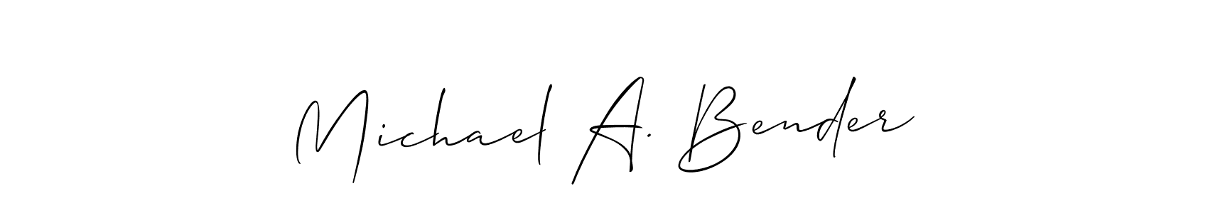 Also we have Michael A. Bender name is the best signature style. Create professional handwritten signature collection using Allison_Script autograph style. Michael A. Bender signature style 2 images and pictures png