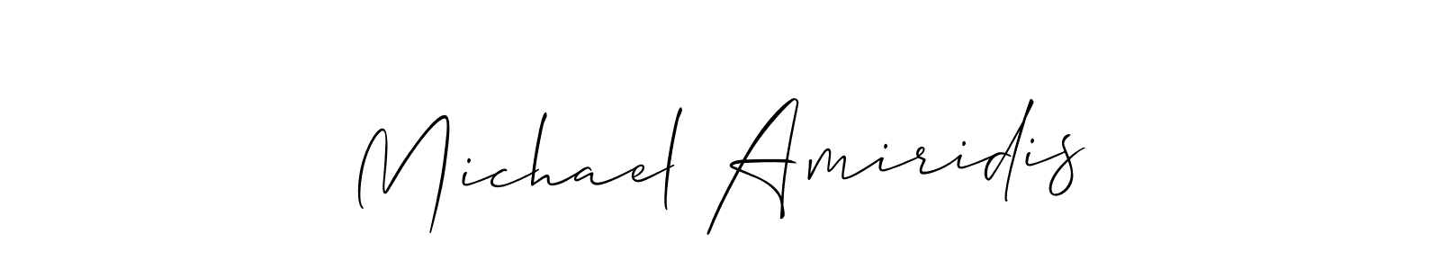 Make a short Michael Amiridis signature style. Manage your documents anywhere anytime using Allison_Script. Create and add eSignatures, submit forms, share and send files easily. Michael Amiridis signature style 2 images and pictures png