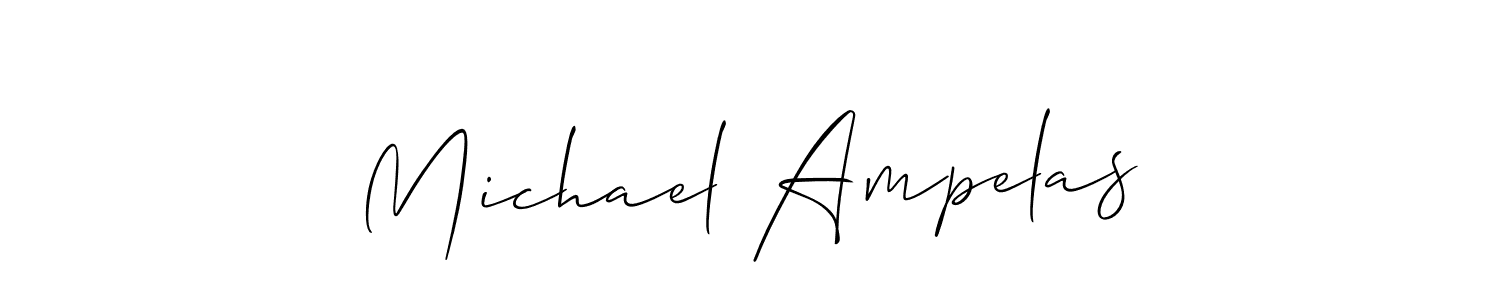 Create a beautiful signature design for name Michael Ampelas. With this signature (Allison_Script) fonts, you can make a handwritten signature for free. Michael Ampelas signature style 2 images and pictures png