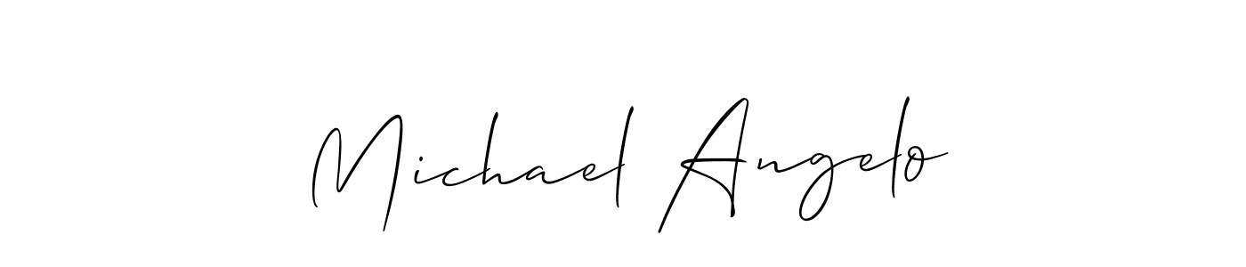 Make a beautiful signature design for name Michael Angelo. With this signature (Allison_Script) style, you can create a handwritten signature for free. Michael Angelo signature style 2 images and pictures png