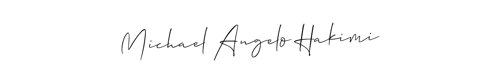 Use a signature maker to create a handwritten signature online. With this signature software, you can design (Allison_Script) your own signature for name Michael Angelo Hakimi. Michael Angelo Hakimi signature style 2 images and pictures png