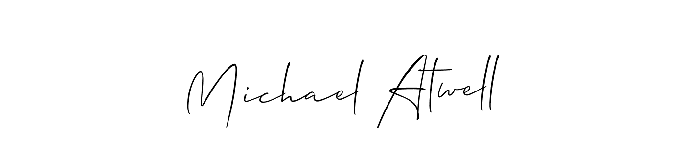 How to make Michael Atwell name signature. Use Allison_Script style for creating short signs online. This is the latest handwritten sign. Michael Atwell signature style 2 images and pictures png