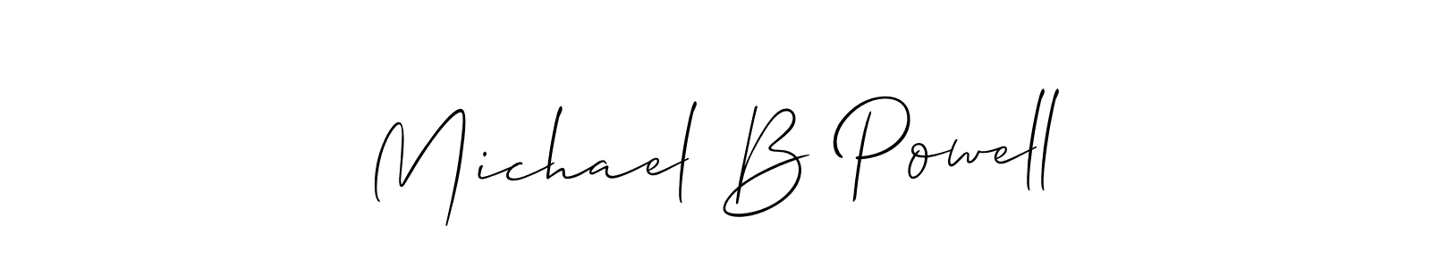 The best way (Allison_Script) to make a short signature is to pick only two or three words in your name. The name Michael B Powell include a total of six letters. For converting this name. Michael B Powell signature style 2 images and pictures png