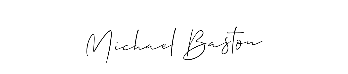 Use a signature maker to create a handwritten signature online. With this signature software, you can design (Allison_Script) your own signature for name Michael Baston. Michael Baston signature style 2 images and pictures png