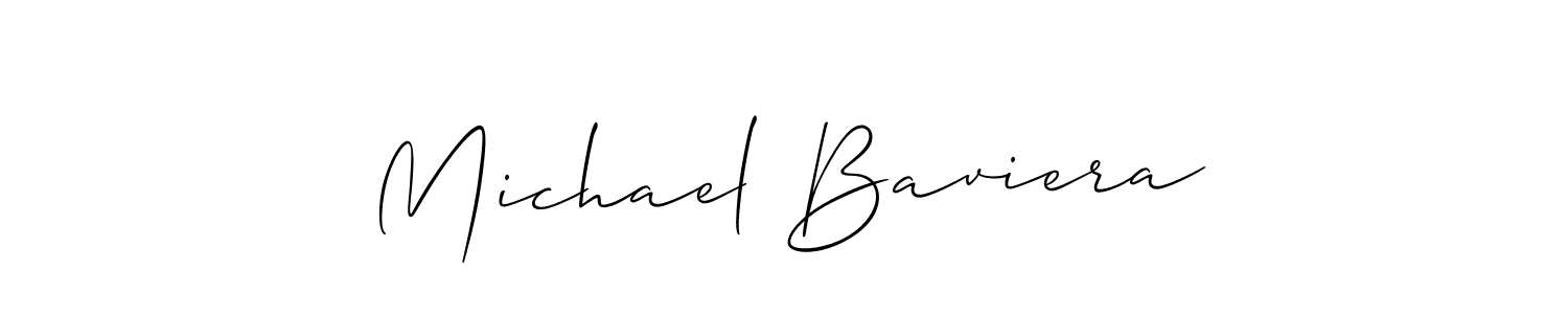 Michael Baviera stylish signature style. Best Handwritten Sign (Allison_Script) for my name. Handwritten Signature Collection Ideas for my name Michael Baviera. Michael Baviera signature style 2 images and pictures png