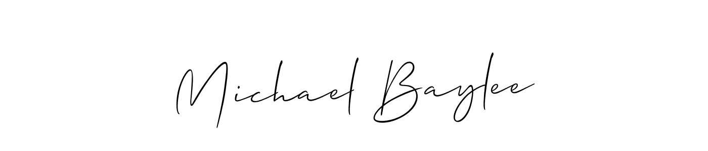 Allison_Script is a professional signature style that is perfect for those who want to add a touch of class to their signature. It is also a great choice for those who want to make their signature more unique. Get Michael Baylee name to fancy signature for free. Michael Baylee signature style 2 images and pictures png