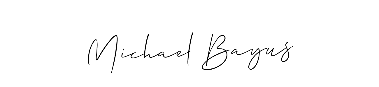The best way (Allison_Script) to make a short signature is to pick only two or three words in your name. The name Michael Bayus include a total of six letters. For converting this name. Michael Bayus signature style 2 images and pictures png