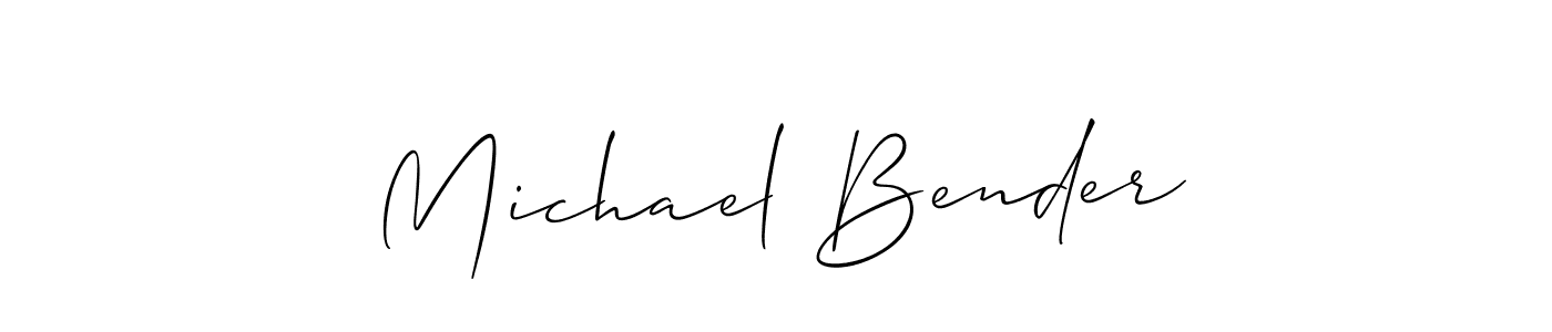 How to make Michael Bender name signature. Use Allison_Script style for creating short signs online. This is the latest handwritten sign. Michael Bender signature style 2 images and pictures png