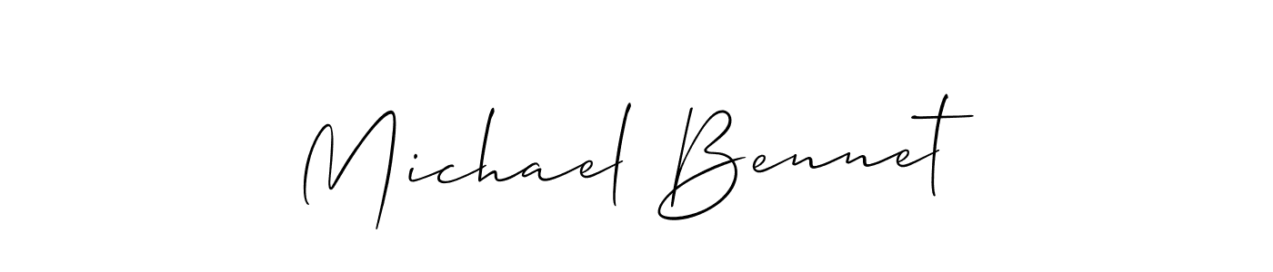 The best way (Allison_Script) to make a short signature is to pick only two or three words in your name. The name Michael Bennet include a total of six letters. For converting this name. Michael Bennet signature style 2 images and pictures png