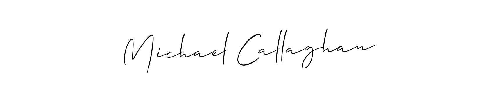 Michael Callaghan stylish signature style. Best Handwritten Sign (Allison_Script) for my name. Handwritten Signature Collection Ideas for my name Michael Callaghan. Michael Callaghan signature style 2 images and pictures png