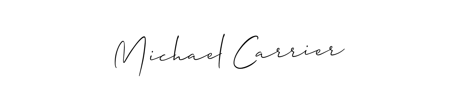 Use a signature maker to create a handwritten signature online. With this signature software, you can design (Allison_Script) your own signature for name Michael Carrier. Michael Carrier signature style 2 images and pictures png