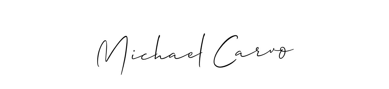 Michael Carvo stylish signature style. Best Handwritten Sign (Allison_Script) for my name. Handwritten Signature Collection Ideas for my name Michael Carvo. Michael Carvo signature style 2 images and pictures png