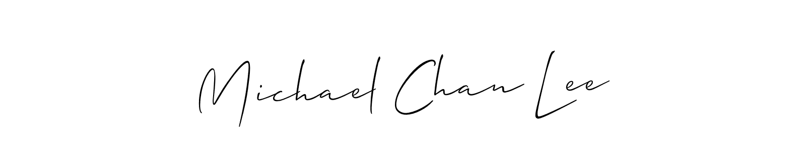 Similarly Allison_Script is the best handwritten signature design. Signature creator online .You can use it as an online autograph creator for name Michael Chan Lee. Michael Chan Lee signature style 2 images and pictures png