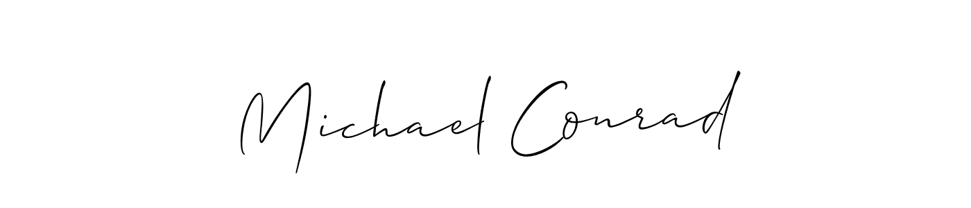 Make a beautiful signature design for name Michael Conrad. With this signature (Allison_Script) style, you can create a handwritten signature for free. Michael Conrad signature style 2 images and pictures png