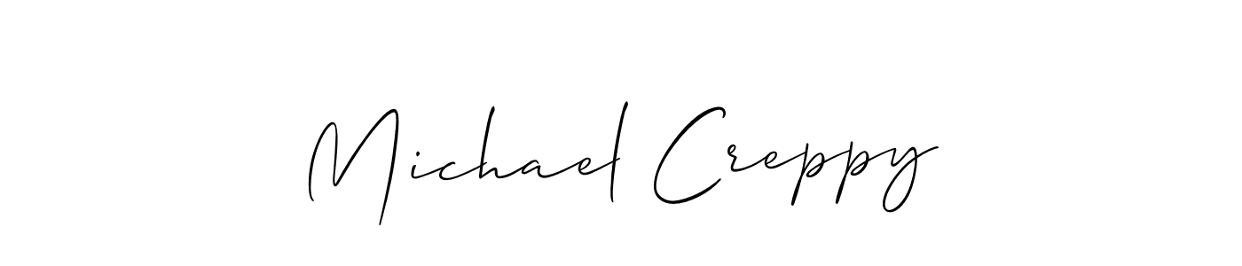 Make a beautiful signature design for name Michael Creppy. With this signature (Allison_Script) style, you can create a handwritten signature for free. Michael Creppy signature style 2 images and pictures png