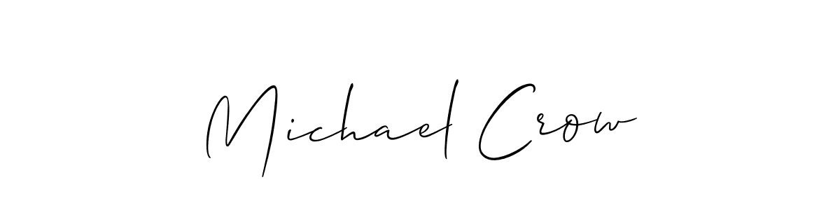 Make a beautiful signature design for name Michael Crow. With this signature (Allison_Script) style, you can create a handwritten signature for free. Michael Crow signature style 2 images and pictures png