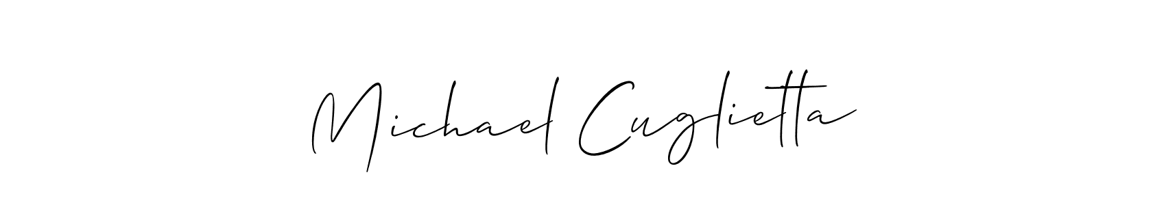 Make a beautiful signature design for name Michael Cuglietta. With this signature (Allison_Script) style, you can create a handwritten signature for free. Michael Cuglietta signature style 2 images and pictures png
