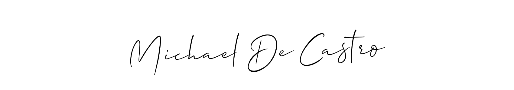 Make a beautiful signature design for name Michael De Castro. With this signature (Allison_Script) style, you can create a handwritten signature for free. Michael De Castro signature style 2 images and pictures png