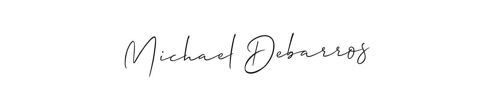 Use a signature maker to create a handwritten signature online. With this signature software, you can design (Allison_Script) your own signature for name Michael Debarros. Michael Debarros signature style 2 images and pictures png