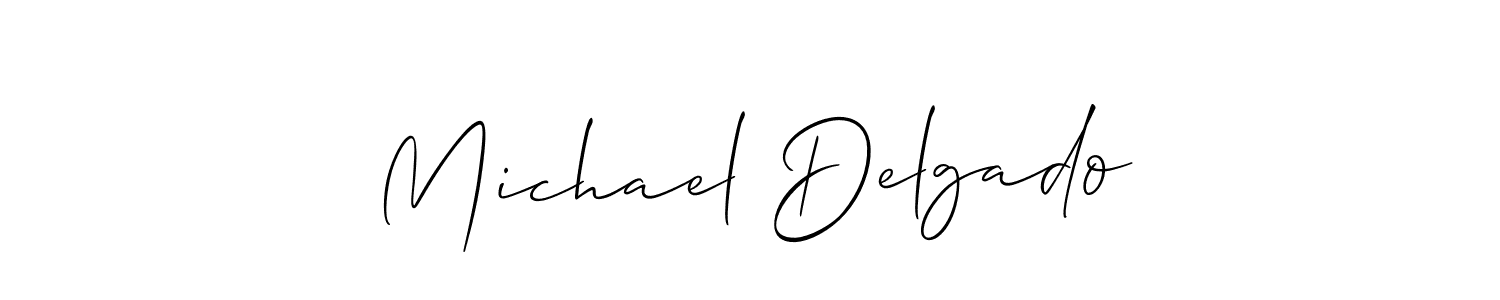 How to make Michael Delgado name signature. Use Allison_Script style for creating short signs online. This is the latest handwritten sign. Michael Delgado signature style 2 images and pictures png