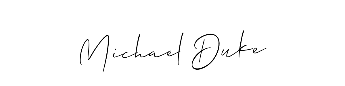 It looks lik you need a new signature style for name Michael Duke. Design unique handwritten (Allison_Script) signature with our free signature maker in just a few clicks. Michael Duke signature style 2 images and pictures png