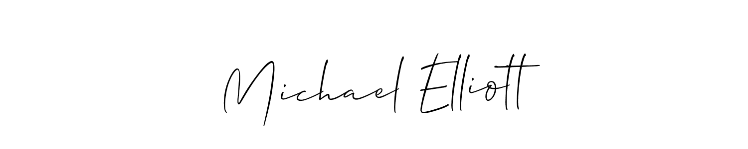 Use a signature maker to create a handwritten signature online. With this signature software, you can design (Allison_Script) your own signature for name Michael Elliott. Michael Elliott signature style 2 images and pictures png