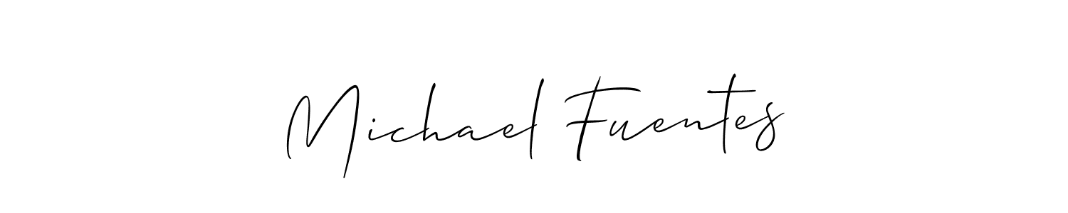 Create a beautiful signature design for name Michael Fuentes. With this signature (Allison_Script) fonts, you can make a handwritten signature for free. Michael Fuentes signature style 2 images and pictures png