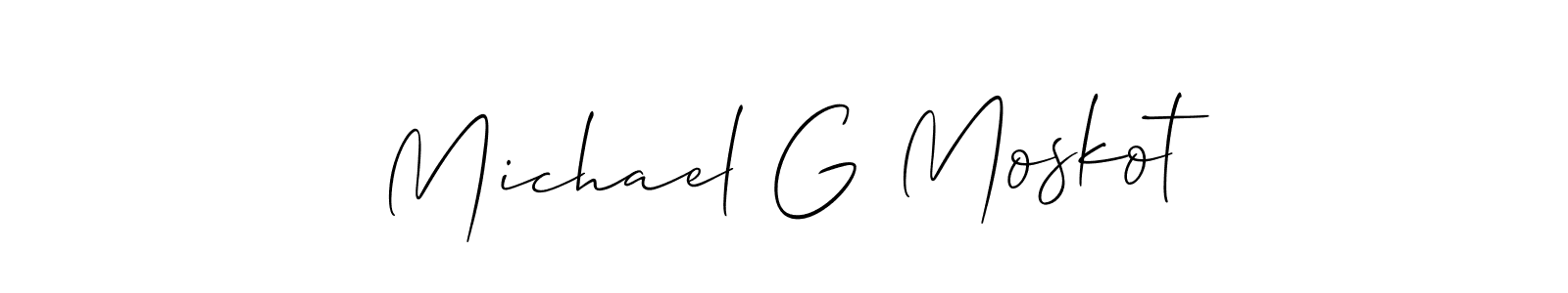 Best and Professional Signature Style for Michael G Moskot. Allison_Script Best Signature Style Collection. Michael G Moskot signature style 2 images and pictures png