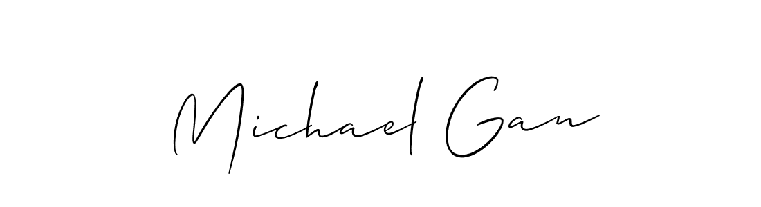 Best and Professional Signature Style for Michael Gan. Allison_Script Best Signature Style Collection. Michael Gan signature style 2 images and pictures png