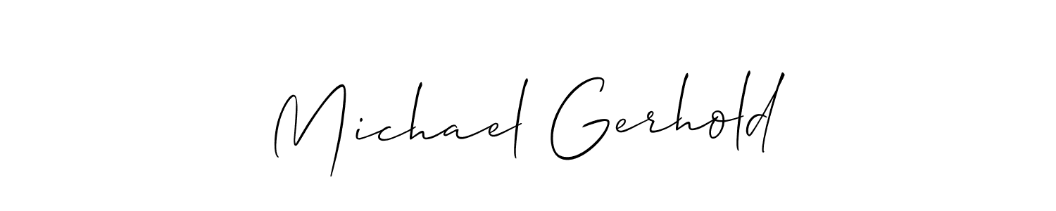 Use a signature maker to create a handwritten signature online. With this signature software, you can design (Allison_Script) your own signature for name Michael Gerhold. Michael Gerhold signature style 2 images and pictures png