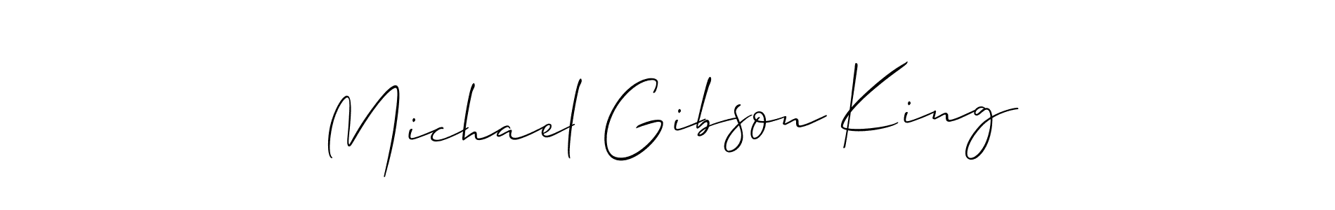 Michael Gibson King stylish signature style. Best Handwritten Sign (Allison_Script) for my name. Handwritten Signature Collection Ideas for my name Michael Gibson King. Michael Gibson King signature style 2 images and pictures png