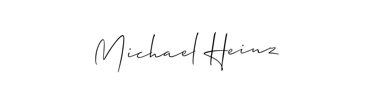 How to make Michael Heinz name signature. Use Allison_Script style for creating short signs online. This is the latest handwritten sign. Michael Heinz signature style 2 images and pictures png