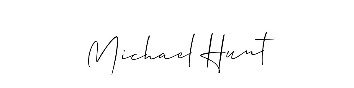 How to make Michael Hunt name signature. Use Allison_Script style for creating short signs online. This is the latest handwritten sign. Michael Hunt signature style 2 images and pictures png