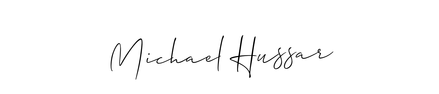 Michael Hussar stylish signature style. Best Handwritten Sign (Allison_Script) for my name. Handwritten Signature Collection Ideas for my name Michael Hussar. Michael Hussar signature style 2 images and pictures png