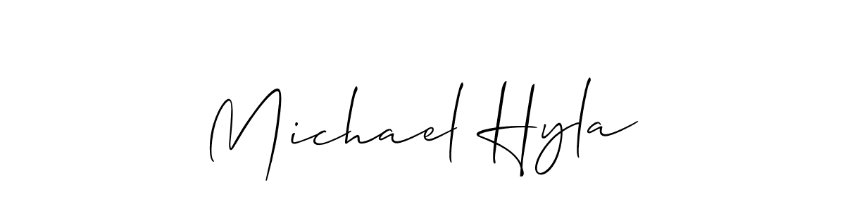 Also we have Michael Hyla name is the best signature style. Create professional handwritten signature collection using Allison_Script autograph style. Michael Hyla signature style 2 images and pictures png