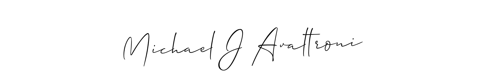 It looks lik you need a new signature style for name Michael J Avaltroni. Design unique handwritten (Allison_Script) signature with our free signature maker in just a few clicks. Michael J Avaltroni signature style 2 images and pictures png