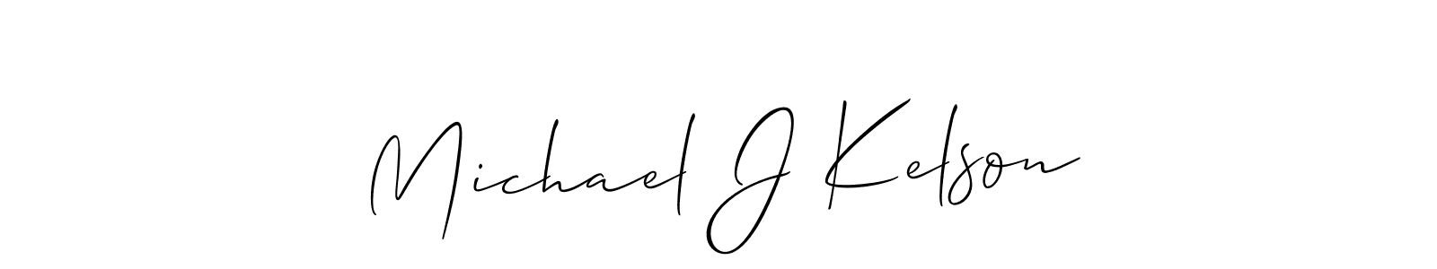 Design your own signature with our free online signature maker. With this signature software, you can create a handwritten (Allison_Script) signature for name Michael J Kelson. Michael J Kelson signature style 2 images and pictures png
