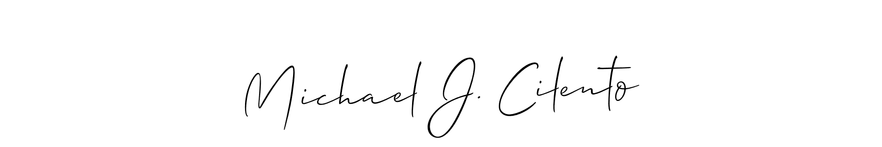 Michael J. Cilento stylish signature style. Best Handwritten Sign (Allison_Script) for my name. Handwritten Signature Collection Ideas for my name Michael J. Cilento. Michael J. Cilento signature style 2 images and pictures png