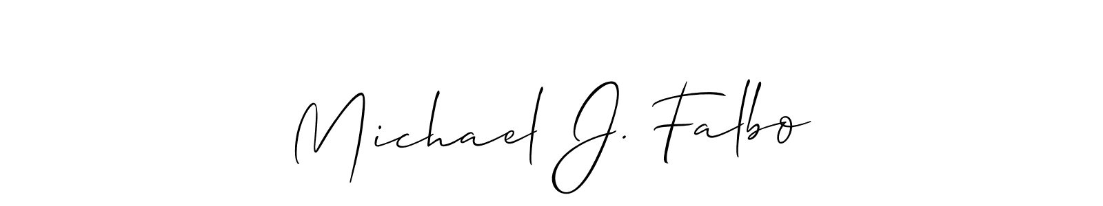 How to Draw Michael J. Falbo signature style? Allison_Script is a latest design signature styles for name Michael J. Falbo. Michael J. Falbo signature style 2 images and pictures png