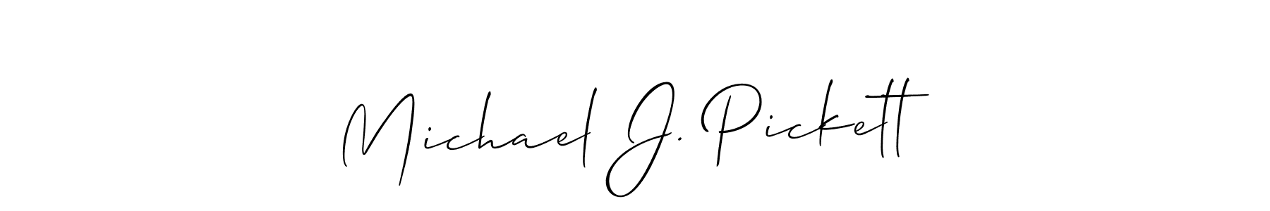 Also You can easily find your signature by using the search form. We will create Michael J. Pickett name handwritten signature images for you free of cost using Allison_Script sign style. Michael J. Pickett signature style 2 images and pictures png