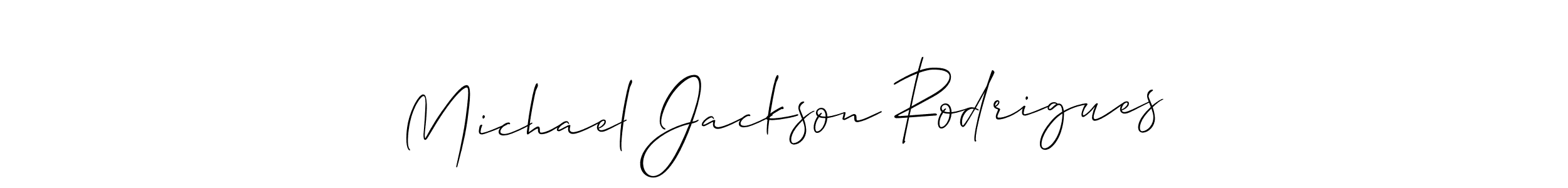 Make a short Michael Jackson Rodrigues signature style. Manage your documents anywhere anytime using Allison_Script. Create and add eSignatures, submit forms, share and send files easily. Michael Jackson Rodrigues signature style 2 images and pictures png