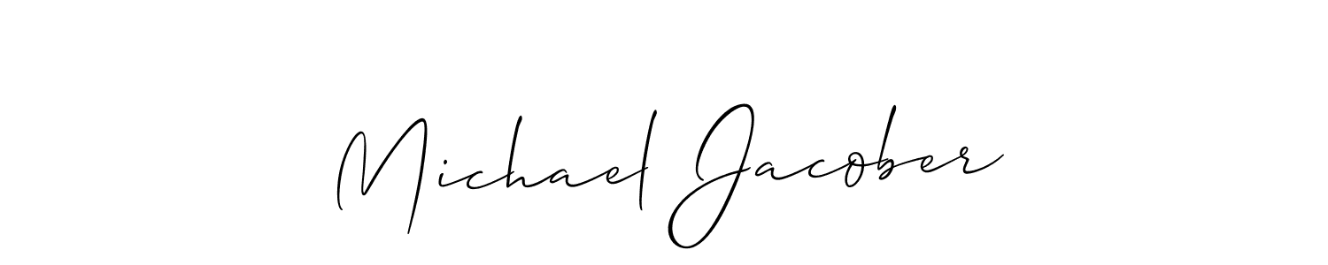 Make a beautiful signature design for name Michael Jacober. With this signature (Allison_Script) style, you can create a handwritten signature for free. Michael Jacober signature style 2 images and pictures png