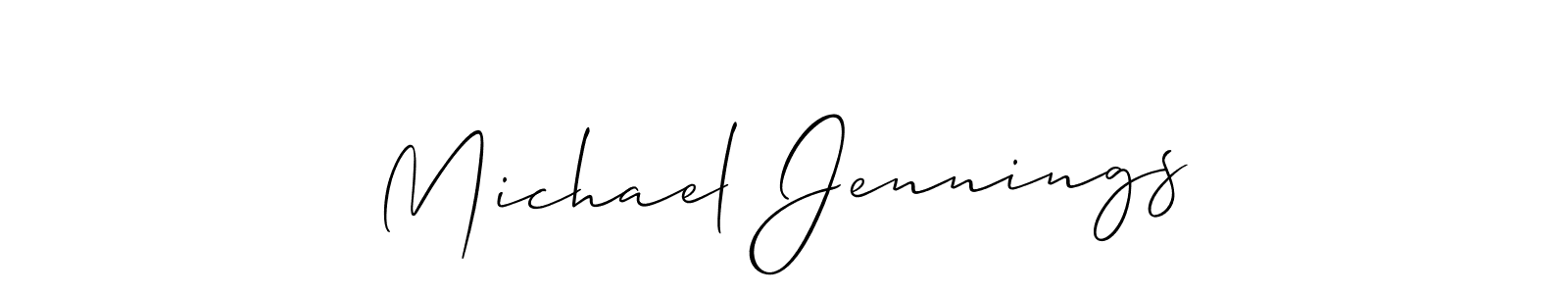 How to Draw Michael Jennings signature style? Allison_Script is a latest design signature styles for name Michael Jennings. Michael Jennings signature style 2 images and pictures png