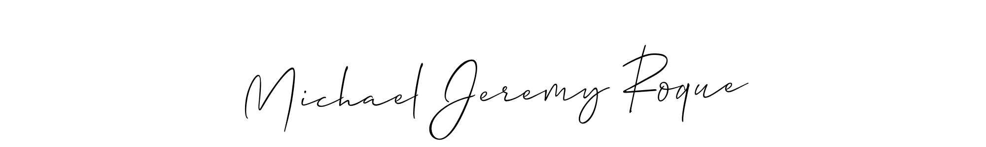 Michael Jeremy Roque stylish signature style. Best Handwritten Sign (Allison_Script) for my name. Handwritten Signature Collection Ideas for my name Michael Jeremy Roque. Michael Jeremy Roque signature style 2 images and pictures png