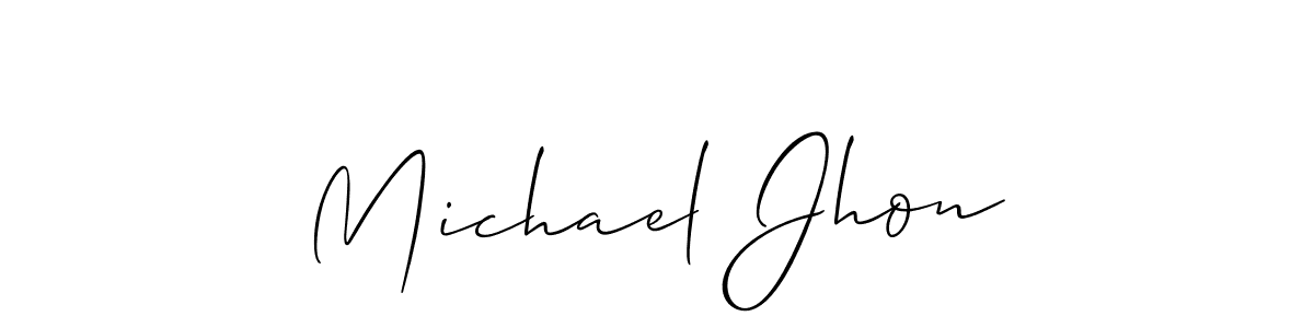 Create a beautiful signature design for name Michael Jhon. With this signature (Allison_Script) fonts, you can make a handwritten signature for free. Michael Jhon signature style 2 images and pictures png