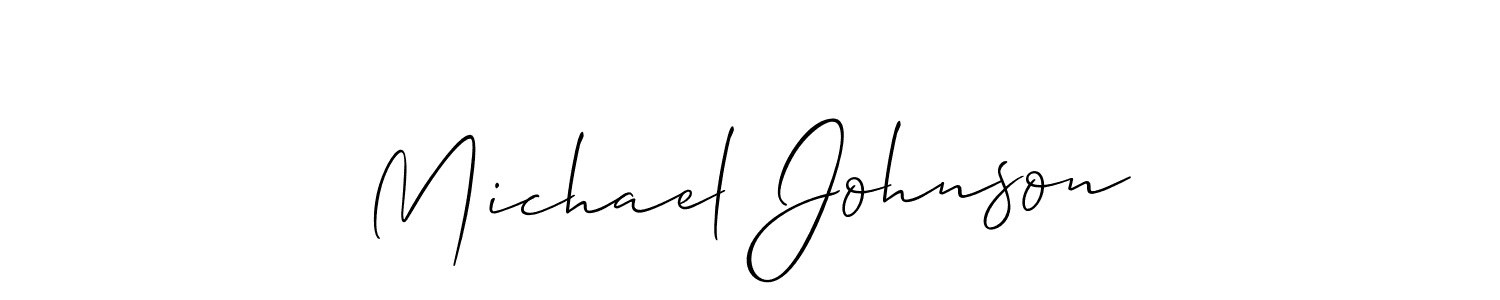 Make a beautiful signature design for name Michael Johnson. With this signature (Allison_Script) style, you can create a handwritten signature for free. Michael Johnson signature style 2 images and pictures png