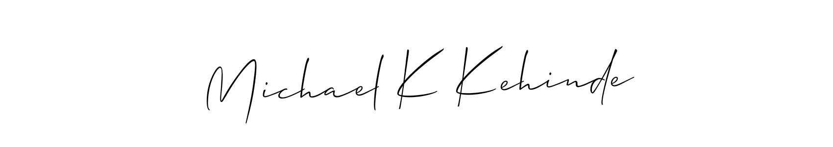 Also You can easily find your signature by using the search form. We will create Michael K Kehinde name handwritten signature images for you free of cost using Allison_Script sign style. Michael K Kehinde signature style 2 images and pictures png