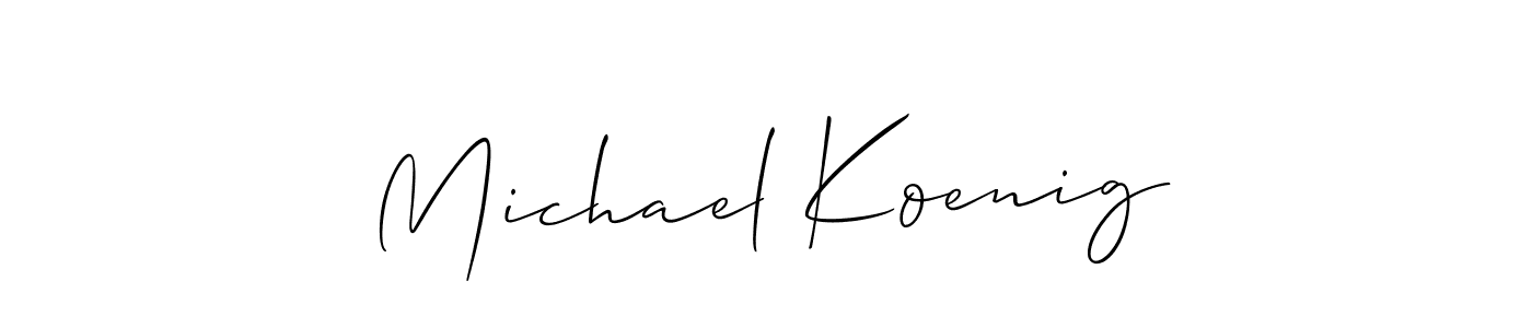 Similarly Allison_Script is the best handwritten signature design. Signature creator online .You can use it as an online autograph creator for name Michael Koenig. Michael Koenig signature style 2 images and pictures png