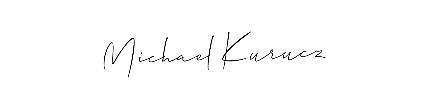 How to Draw Michael Kurucz signature style? Allison_Script is a latest design signature styles for name Michael Kurucz. Michael Kurucz signature style 2 images and pictures png