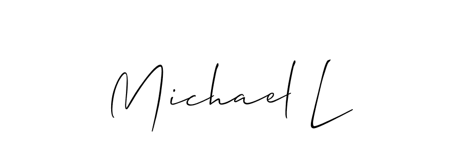 How to Draw Michael L signature style? Allison_Script is a latest design signature styles for name Michael L. Michael L signature style 2 images and pictures png